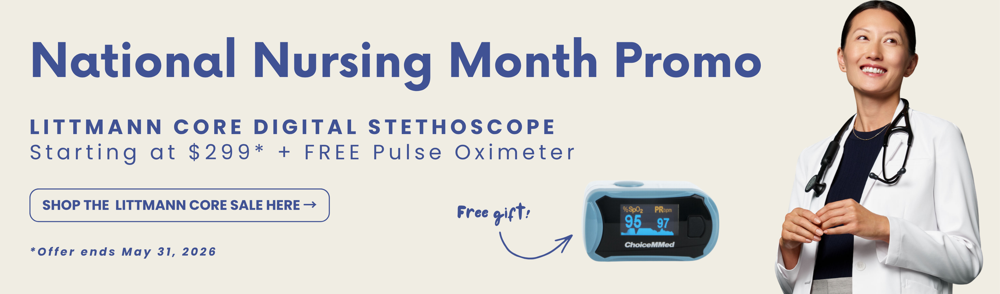 2026 Nurses Month Promo CORE AND PULSE OX (Homepage Banner)